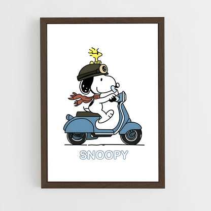 snoopy-15 cadre Bois foncé