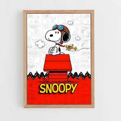 snoopy-3 cadre Bois clair