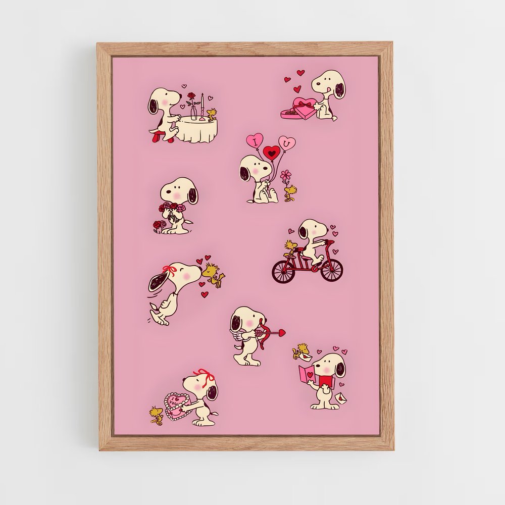snoopy-6 cadre Bois clair