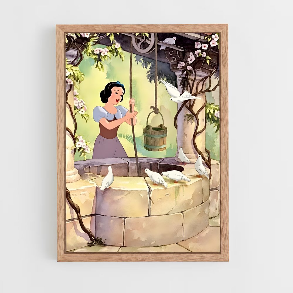 snow-white-12 cadre Bois clair