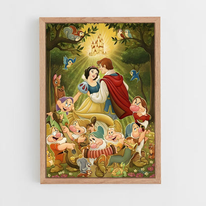 snow-white-7 cadre Bois clair