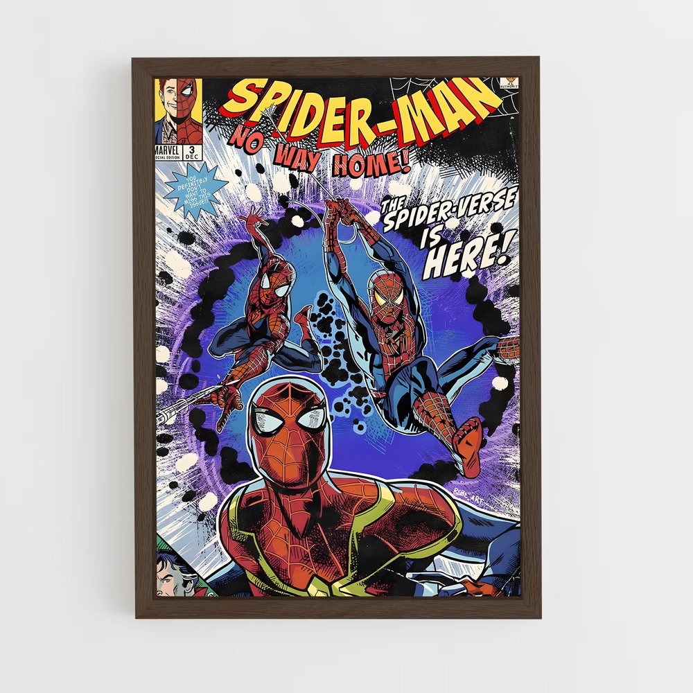 spiderman-10 cadre Bois foncé