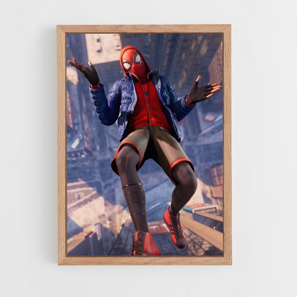 spiderman-13 cadre Bois clair