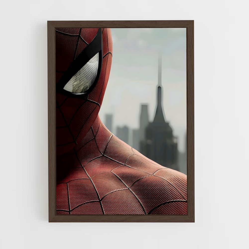 spiderman-15 cadre Bois foncé