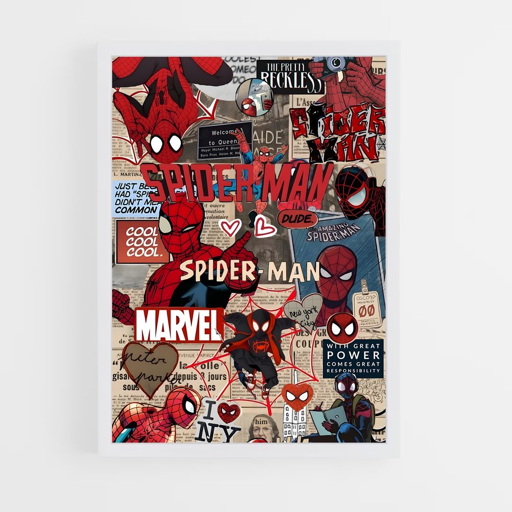 spiderman-18 cadre Blanc