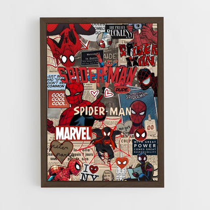 spiderman-18 cadre Bois foncé