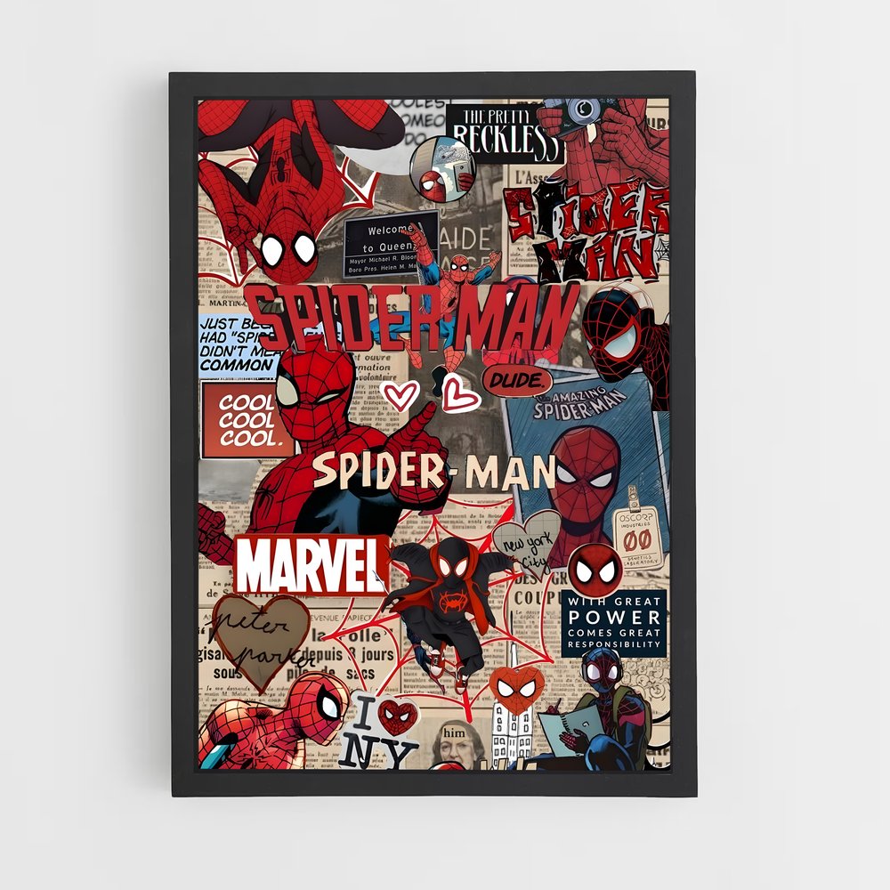 spiderman-18 cadre Noir