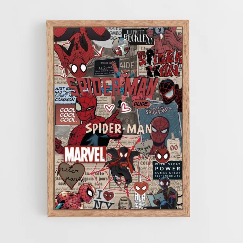 Spiderman Collage Poster