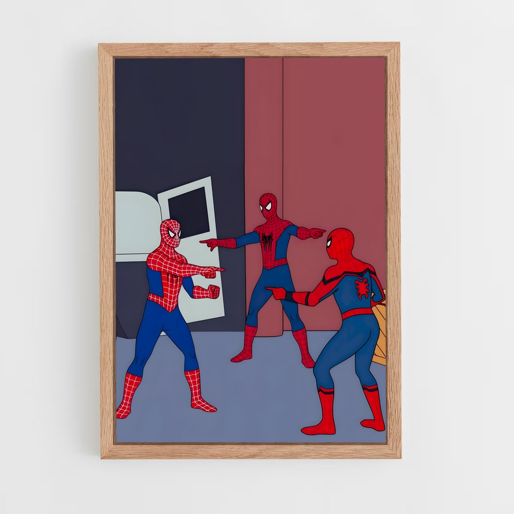spiderman-21 cadre Bois clair