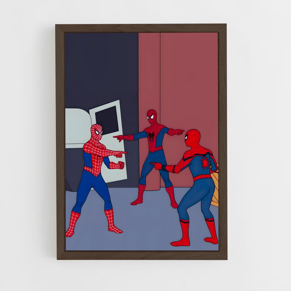 spiderman-21 cadre Bois foncé