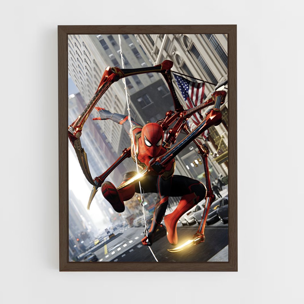 spiderman-23 cadre Bois foncé
