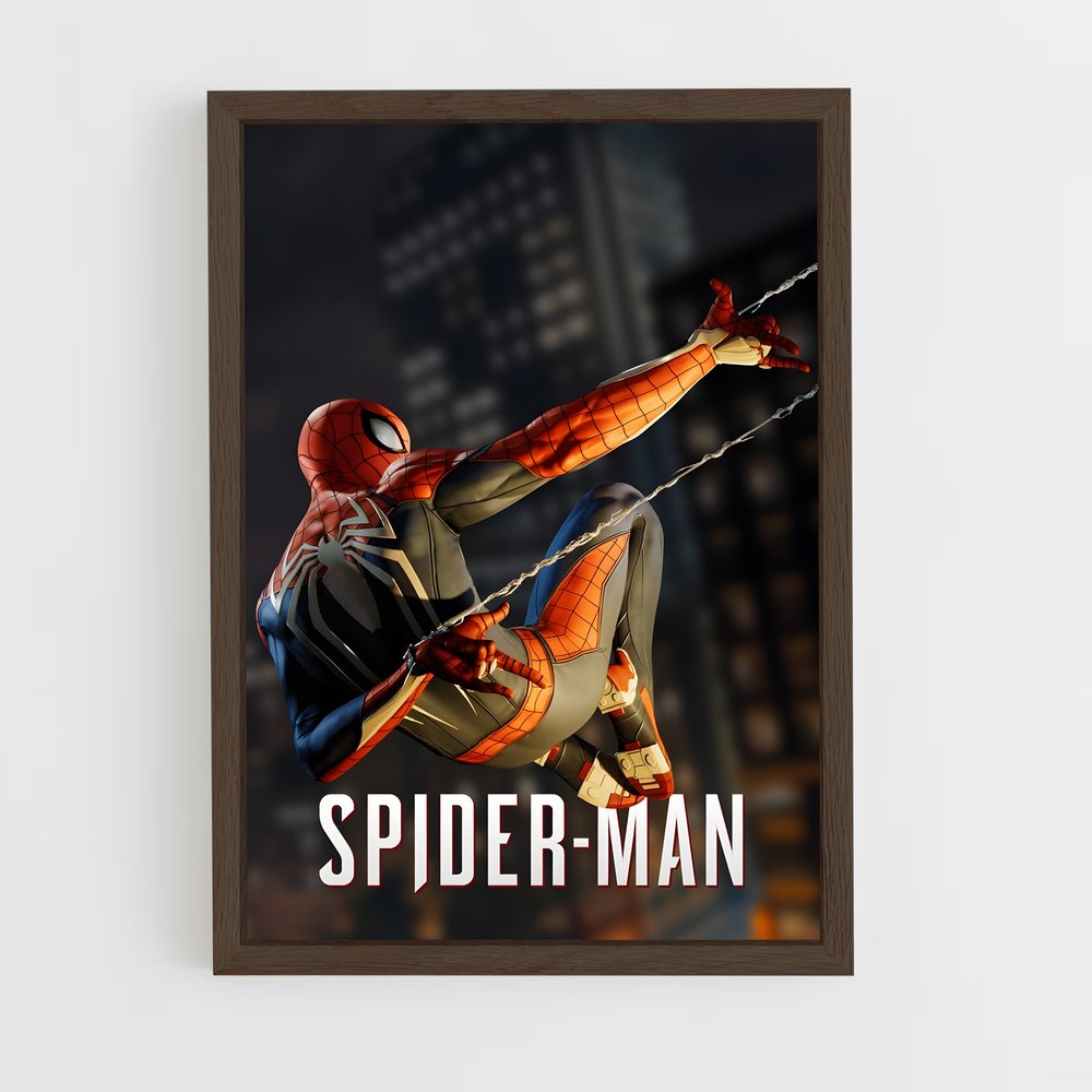 spiderman-24 cadre Bois foncé