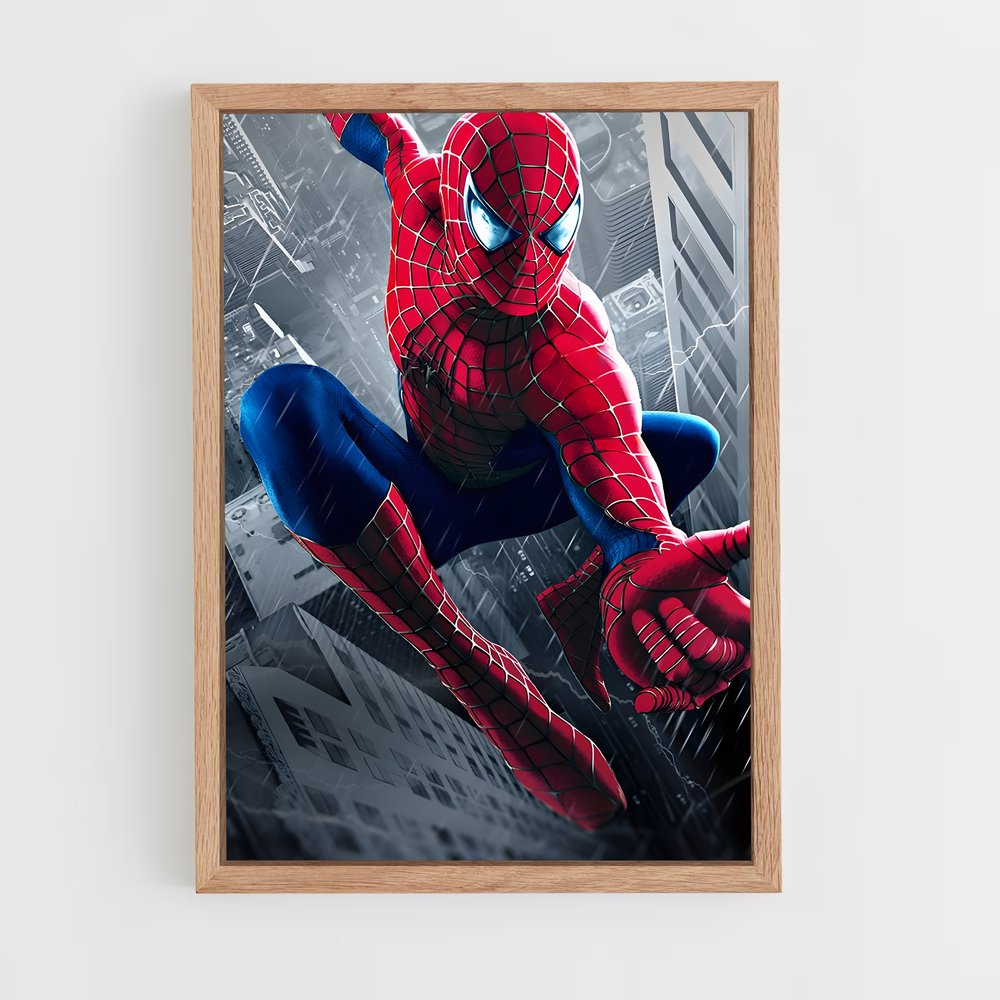 spiderman-4 cadre Bois clair