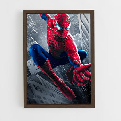 spiderman-4 cadre Bois foncé