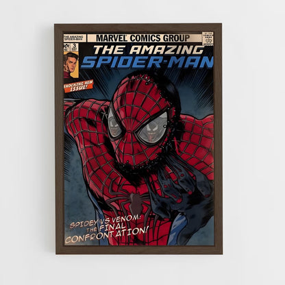 spiderman-5 cadre Bois foncé