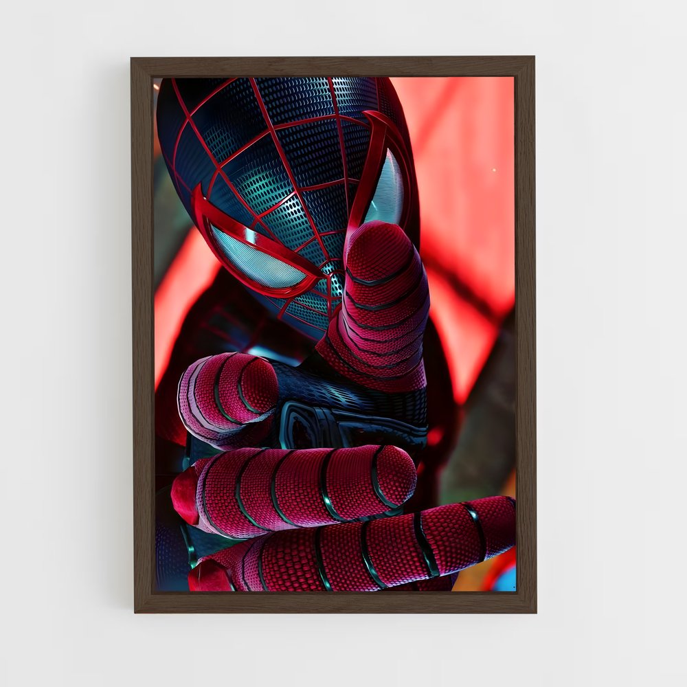 spiderman-7 cadre Bois foncé