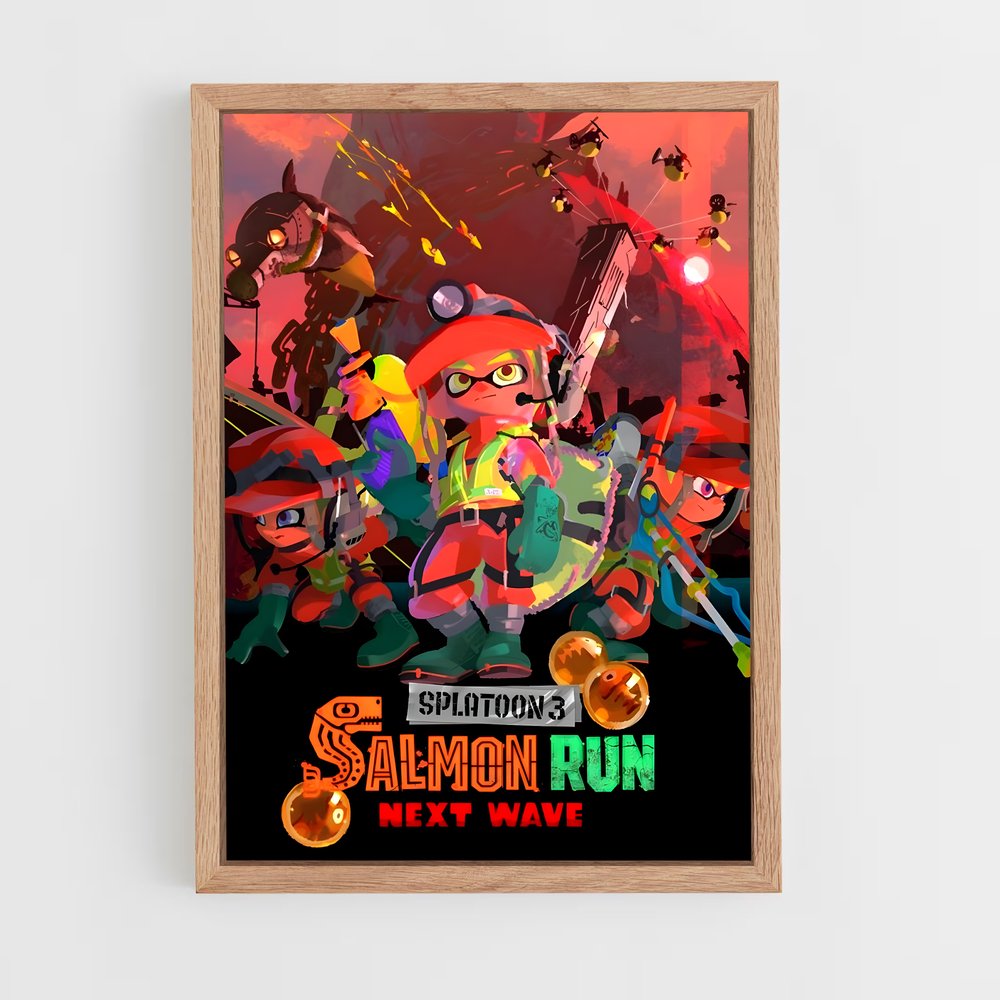 splatoon-14 cadre Bois clair