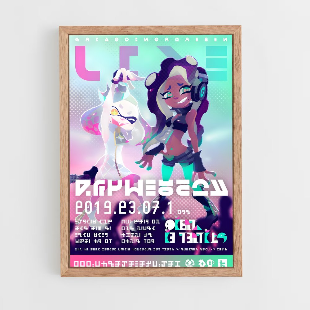 splatoon-2 cadre Bois clair