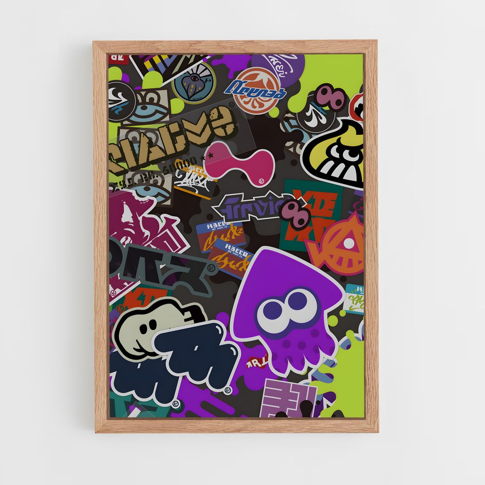 splatoon-3 cadre Bois clair