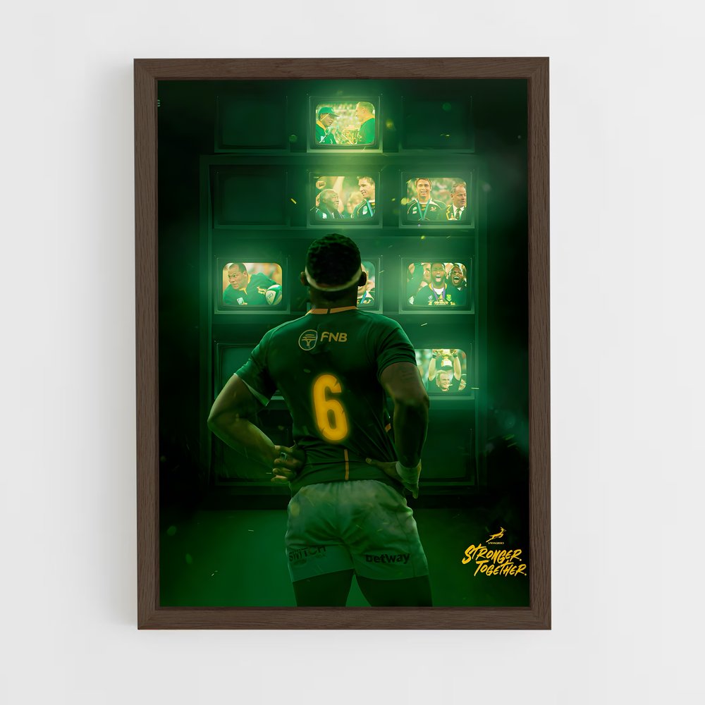 springboks-10 cadre Bois foncé