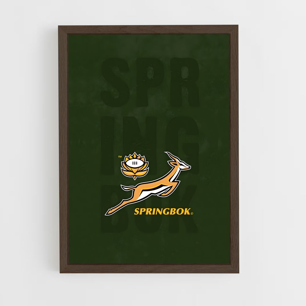 springboks-15 cadre Bois foncé
