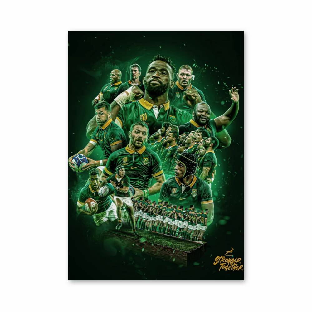 Springboks Back Print Poster Springboks Champions | Aesthetic Posters