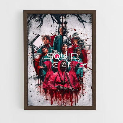 squid-game-2 cadre Bois foncé