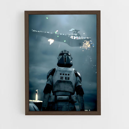 star-wars-1 cadre Bois foncé