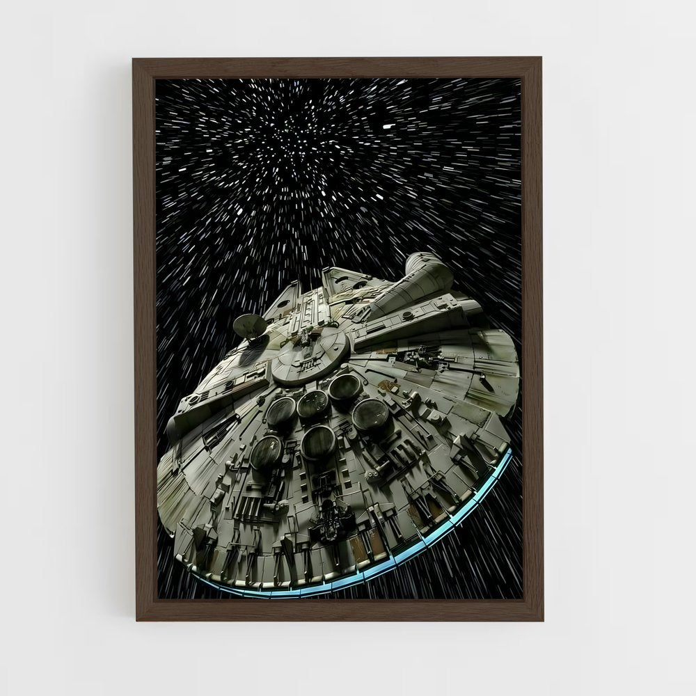 star-wars-26 cadre Bois foncé