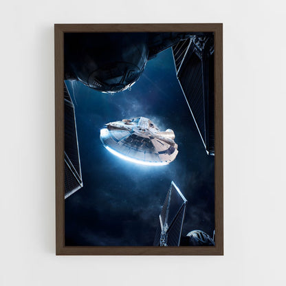 star-wars-28 cadre Bois foncé