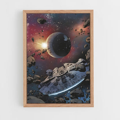 star-wars-37 cadre Bois clair