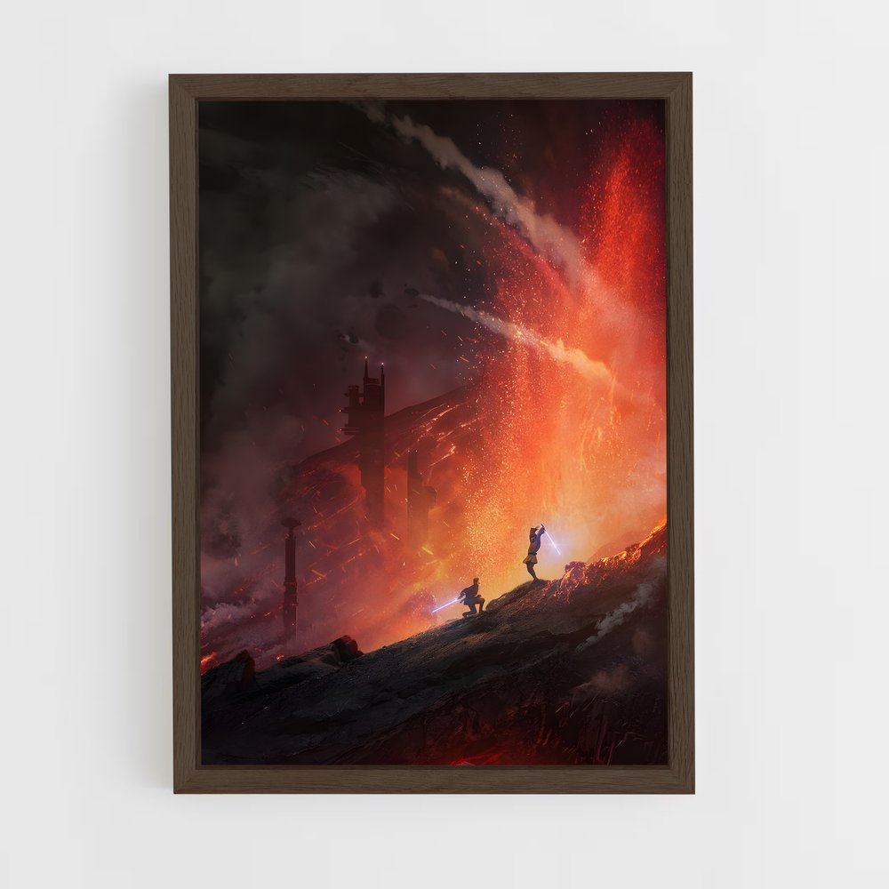 star-wars-42 cadre Bois foncé