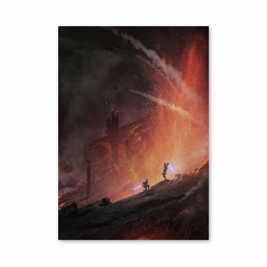 Poster Volcan Anakin Obiwan