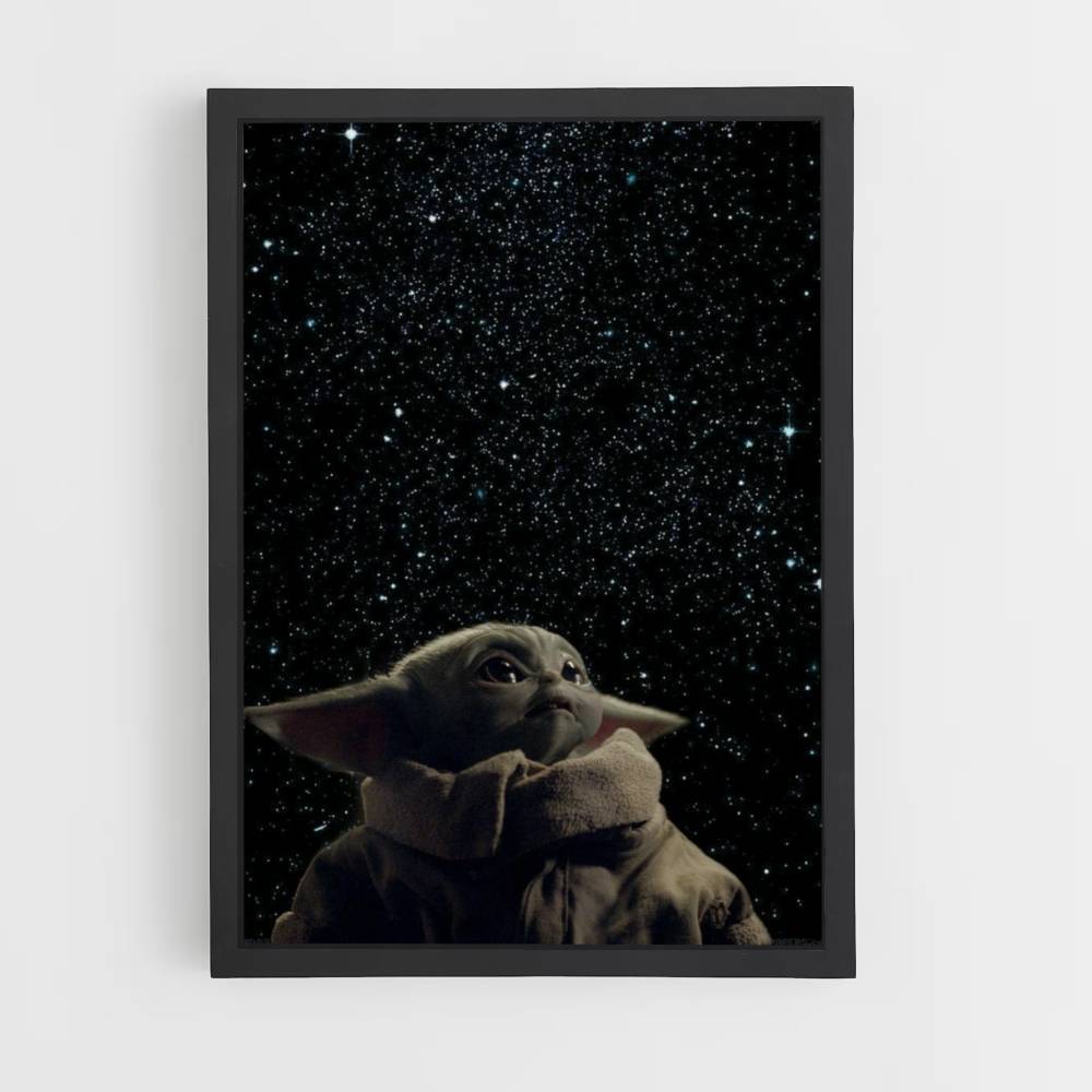 Baby Yoda Space Poster