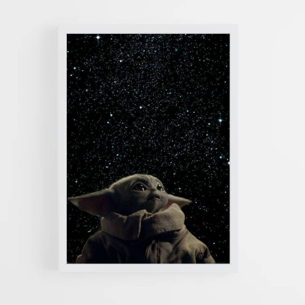 Baby Yoda Space Poster