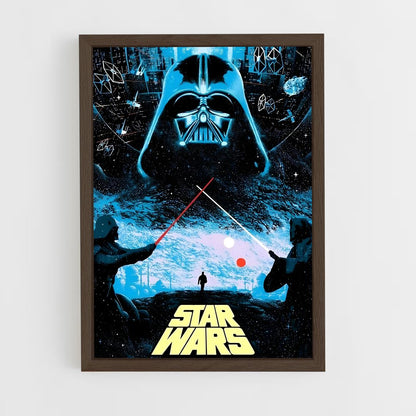 star-wars-6 cadre Bois foncé