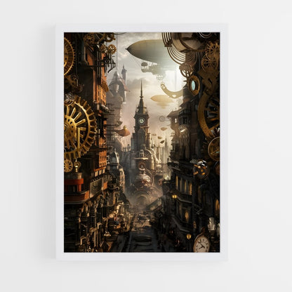 steampunk-15 cadre Blanc