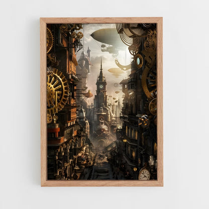 steampunk-15 cadre Bois clair