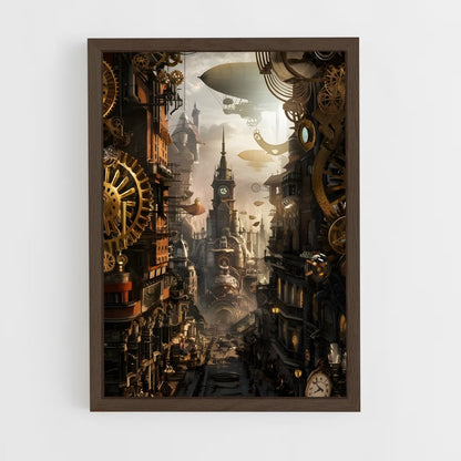 steampunk-15 cadre Bois foncé