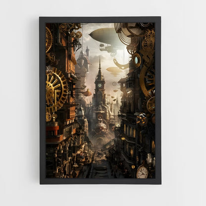 steampunk-15 cadre Noir
