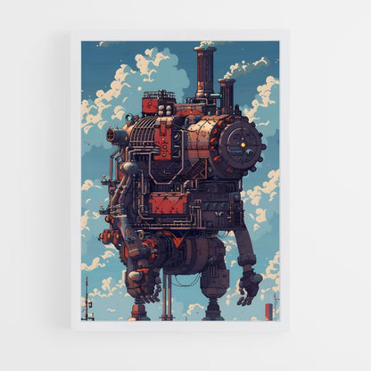steampunk-7 cadre Blanc