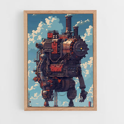 steampunk-7 cadre Bois clair