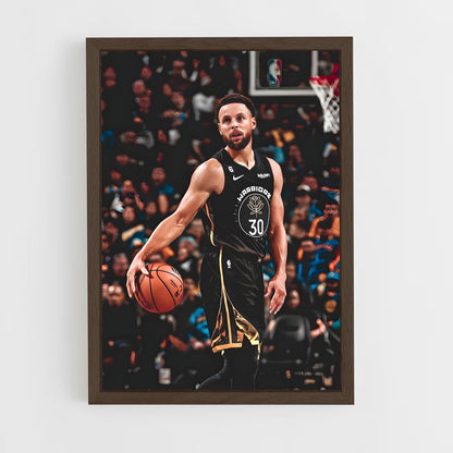stephen-curry-3 cadre Bois foncé