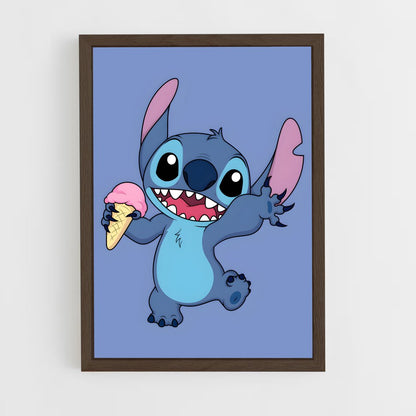 stitch-10 cadre Bois foncé