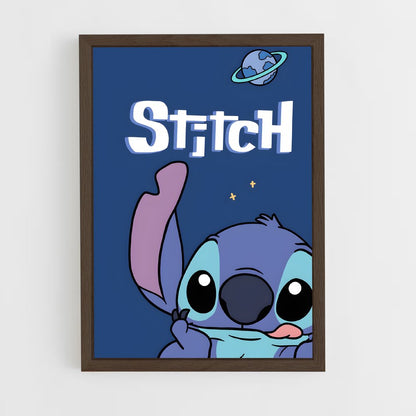 stitch-11 cadre Bois foncé