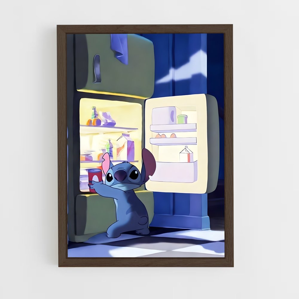 stitch-3 cadre Bois foncé