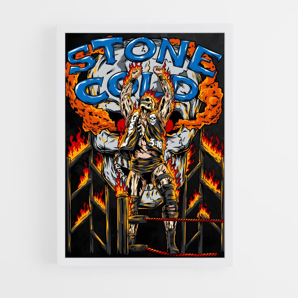 stone-cold-1 cadre Blanc