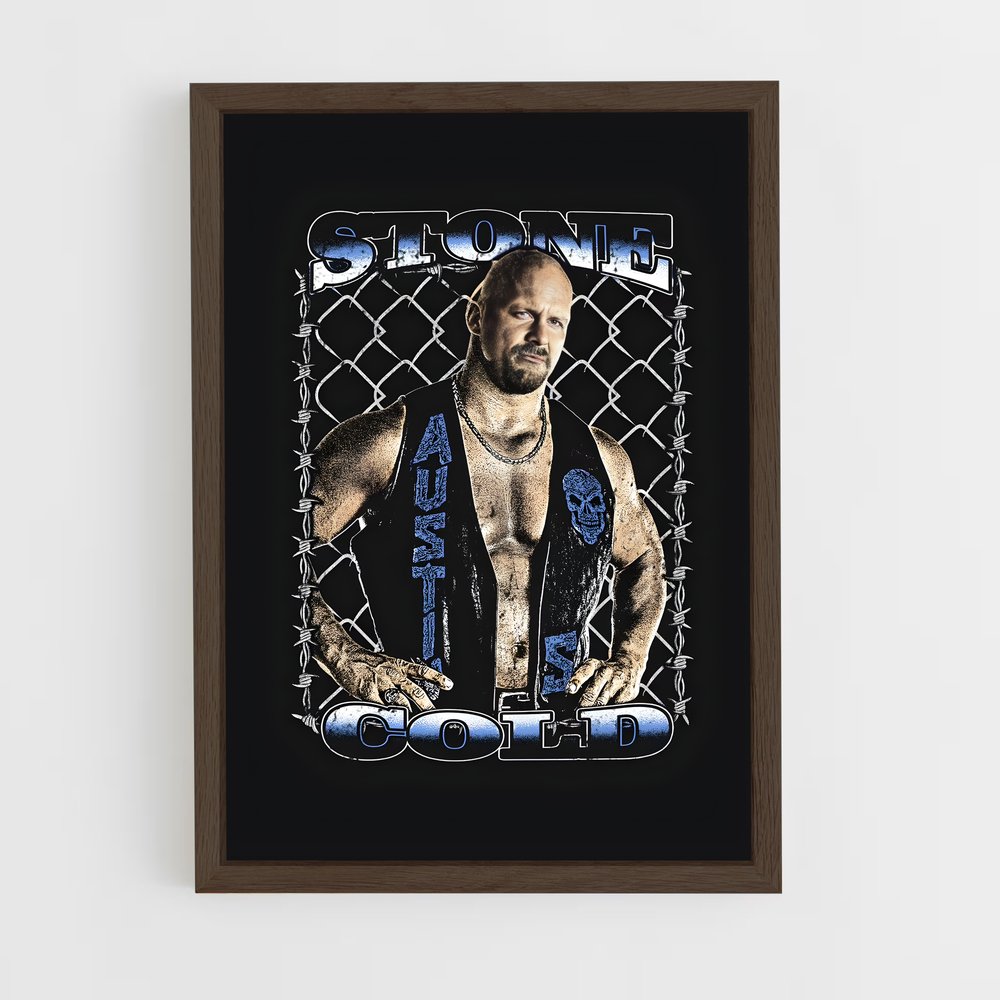 stone-cold-6 cadre Bois foncé