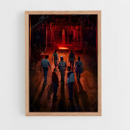 stranger-things-7 cadre Bois clair