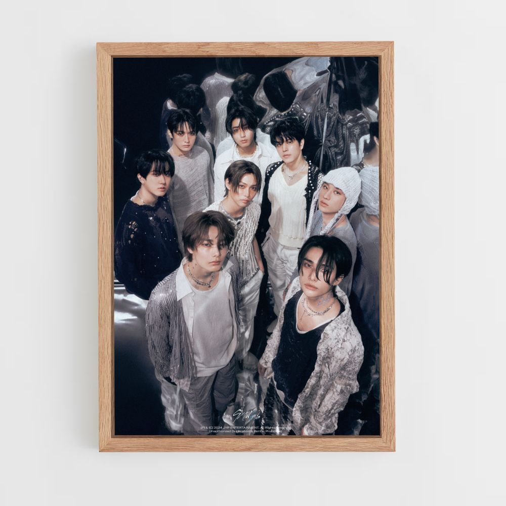 Stray Kids Black and White Poster